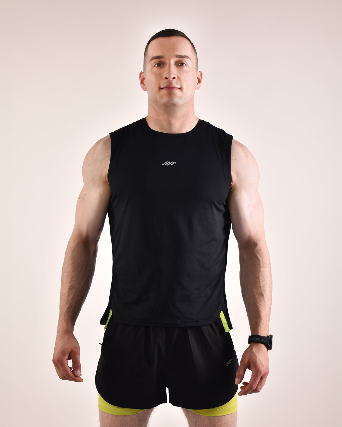 Man wearing the AARO Airflow Singlet
